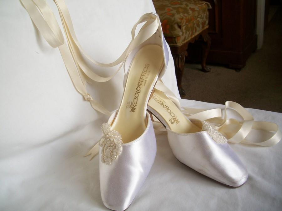 Anne Michelle L2R908 Ladies White Satin Bridal Shoes R30A 