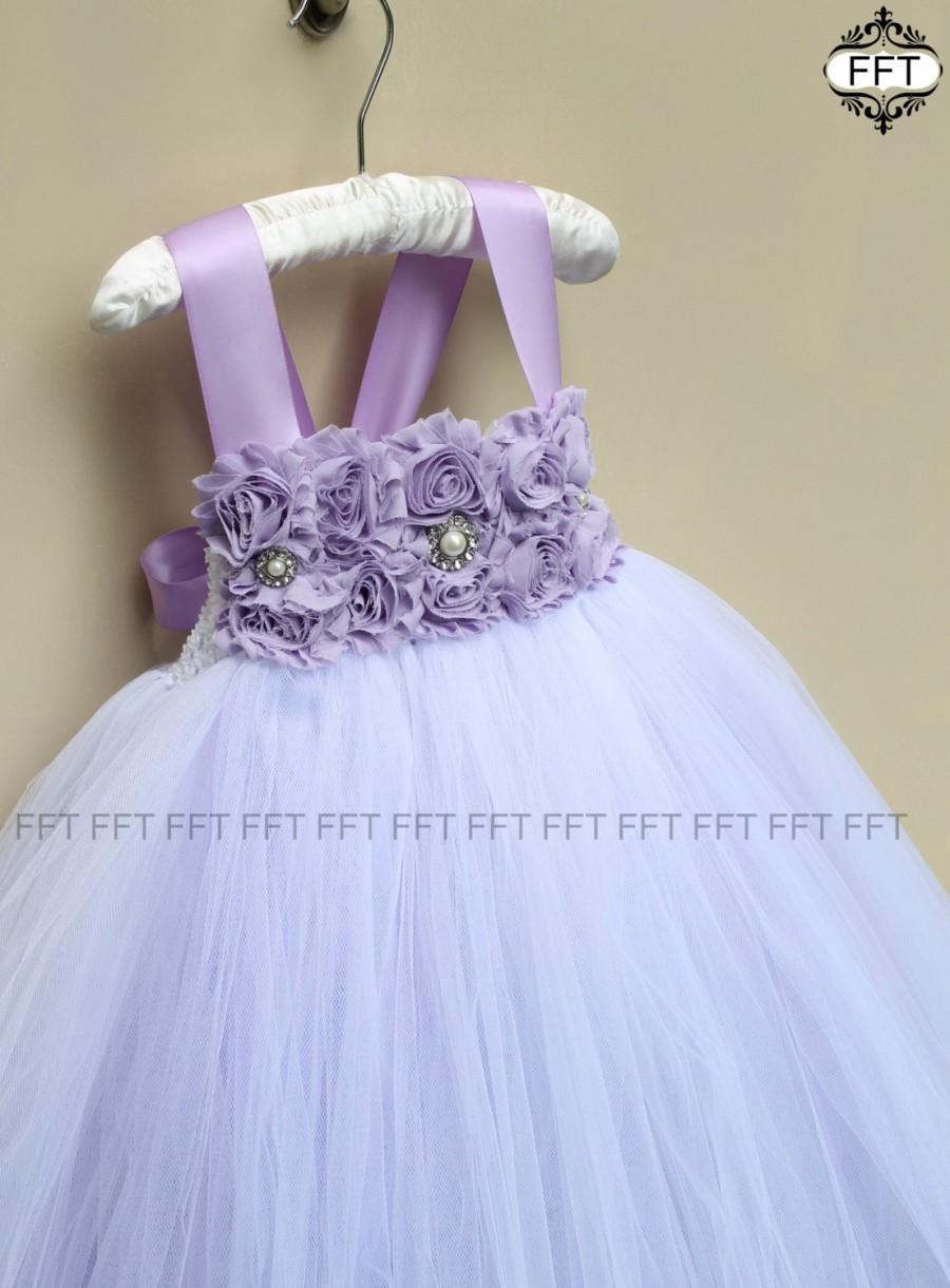 Wedding - Lavender Flower Girl Dress, Tutu Dress