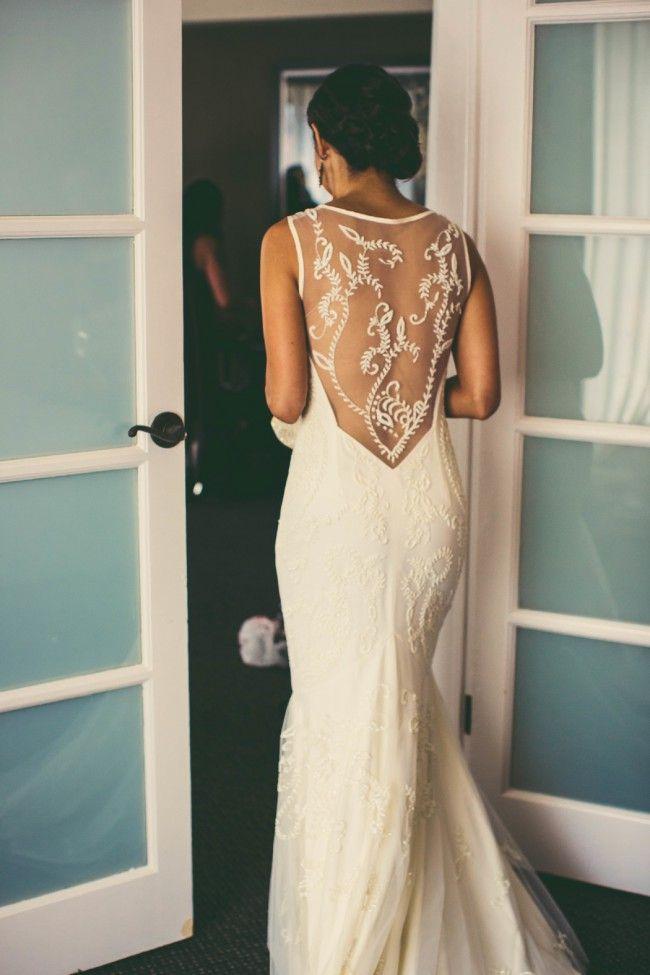Hochzeit - Sheer Back Wedding Dresses With Beading Detail From Darius Bridal