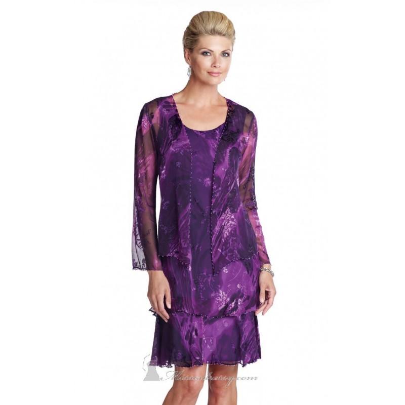 Mariage - Scoop Neck Silk Dress by Capri by Mon Cheri CP11475 - Bonny Evening Dresses Online 