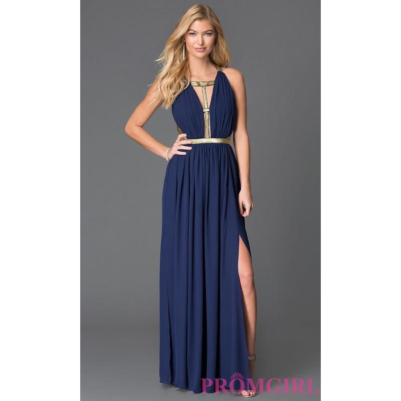 زفاف - Sleeveless Floor Length Open Back Dress ISD2851 - Brand Prom Dresses
