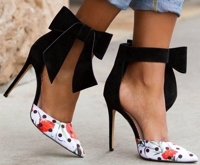 Mariage - Must-Have $9.99 Shoes: Floral Print Polka-Dot Pumps