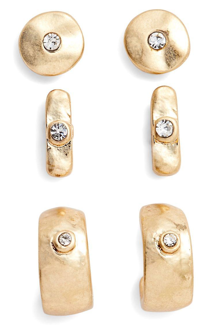 Mariage - Set Of Three Stud Earrings