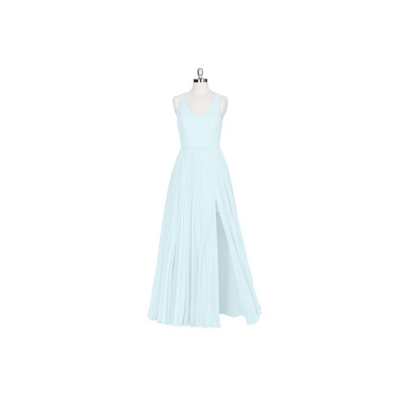 زفاف - Mist Azazie Lindsey - V Neck Chiffon Floor Length Back Zip - Simple Bridesmaid Dresses & Easy Wedding Dresses