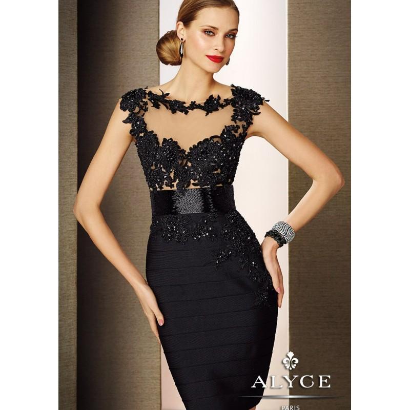 Hochzeit - Black Label by Alyce 5651 Lace Bandage Dress - 2018 Spring Trends Dresses