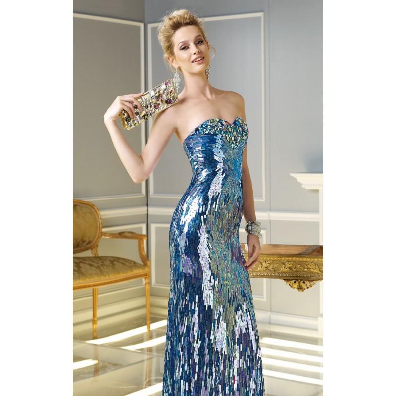 Mariage - Sequined Silk Dresses by Alyce Claudine Collection 2308 - Bonny Evening Dresses Online 