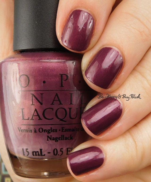 Hochzeit - OPI Catherine The Grape With Accent Nail #vintagepolishfriday