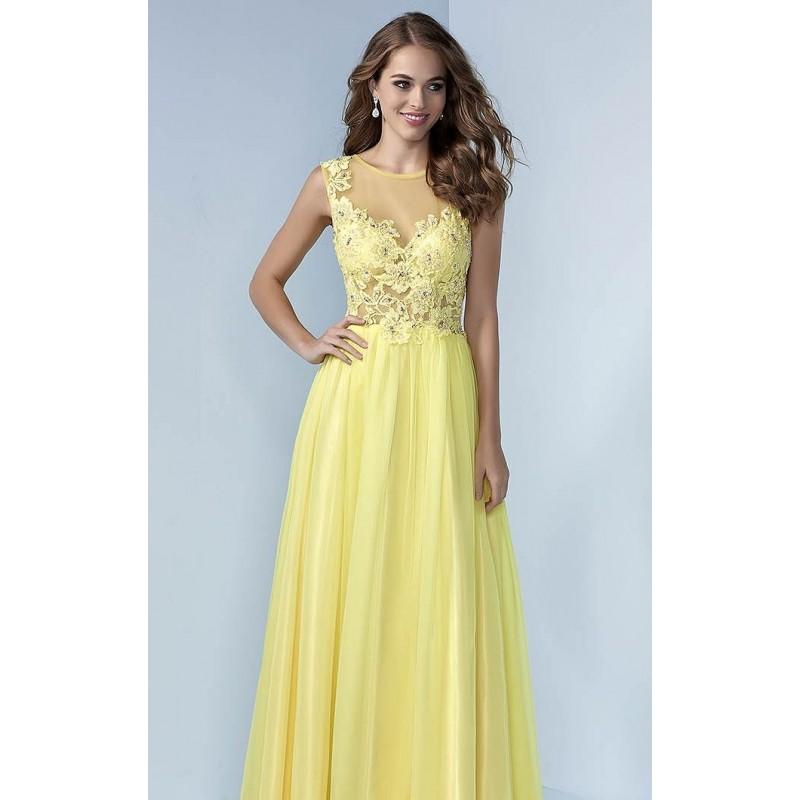 زفاف - Mango Beaded Chiffon Gown by Splash by Landa Designs - Color Your Classy Wardrobe
