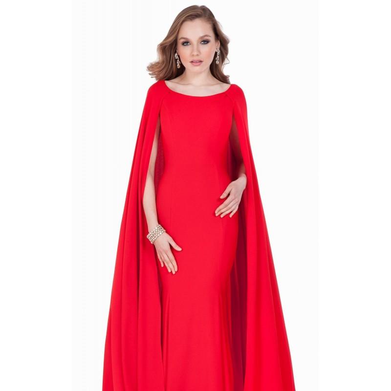 زفاف - Red Creepe Back Satin Gown by Terani Couture Evening - Color Your Classy Wardrobe