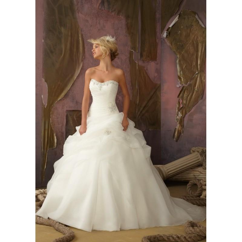 Wedding - Mori Lee 1858 Organza Ball Gown Wedding Dress. In Stock. Size 6. - Crazy Sale Bridal Dresses