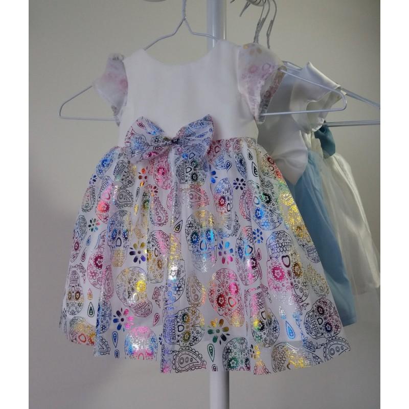 Свадьба - Alternative Sugar/ Candy Skull Flower Baby Girl Dress ( Custom options available). - Hand-made Beautiful Dresses