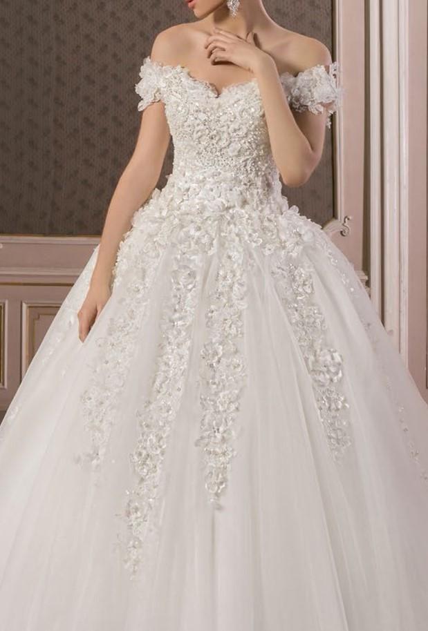 Hochzeit - Eva Herman One-shoulder Bridal Ball Gown