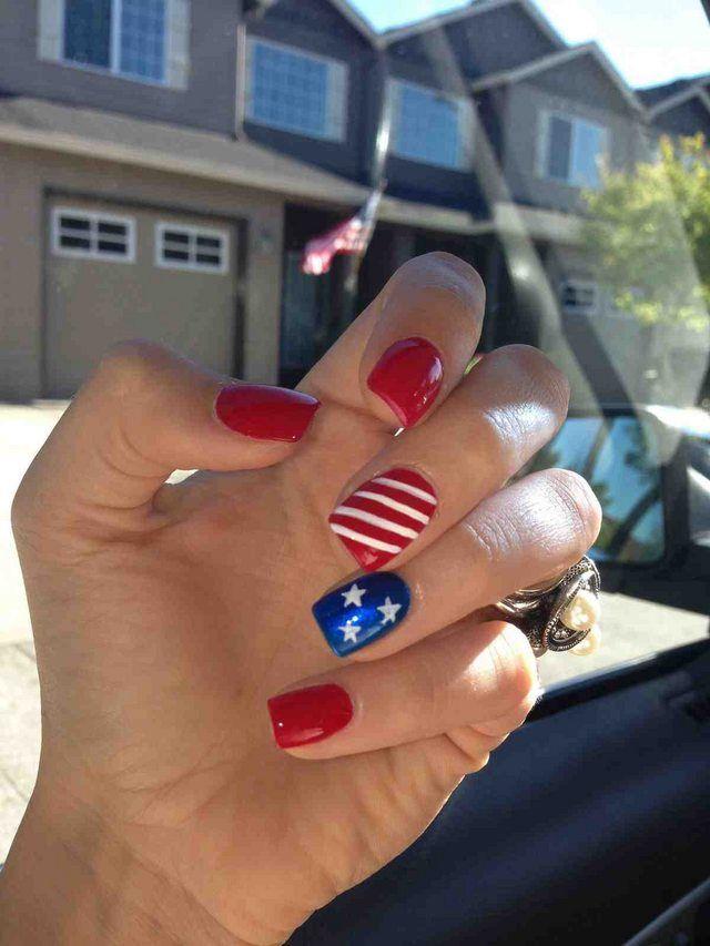 Mariage - Simple 4th Of July Nail Idea