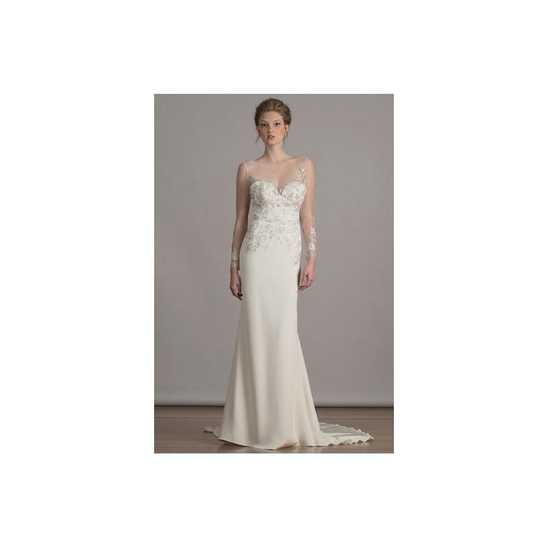 Mariage - Liancarlo Spring 2016 Wedding Dress 6 - Liancarlo Sheath Full Length White Spring 2016 Long Sleeve - Rolierosie One Wedding Store