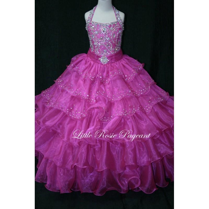 Hochzeit - Fuchsia Little Rosie Girls Glitz Long Pageant LR2023 - Brand Wedding Store Online