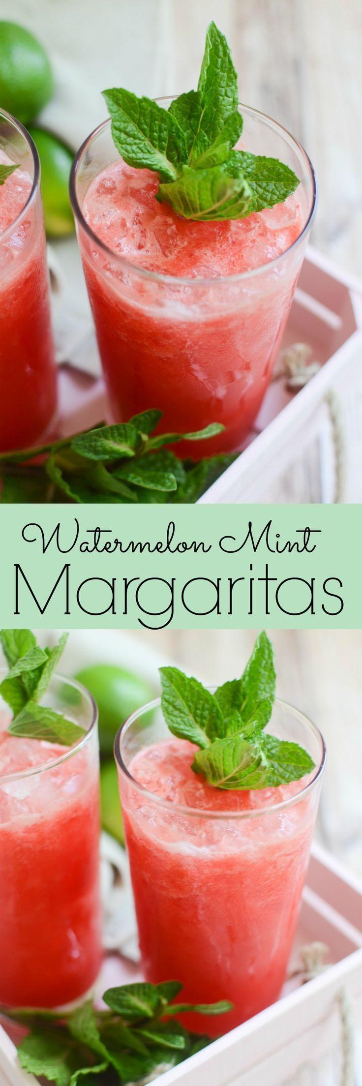 Hochzeit - Watermelon Mint Margaritas