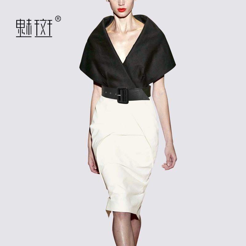 Mariage - Vogue Split Front Slimming V-neck Sleeveless Summer Dress - Bonny YZOZO Boutique Store