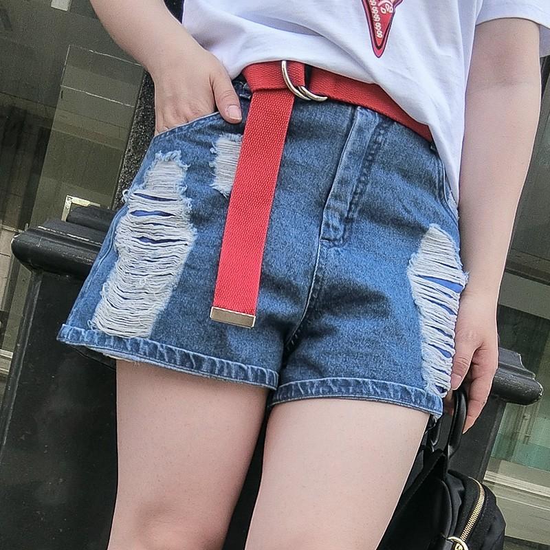 Свадьба - Must-have Ripped Slimming Plus Size Cowboy One Color Summer Edgy Short - Lafannie Fashion Shop