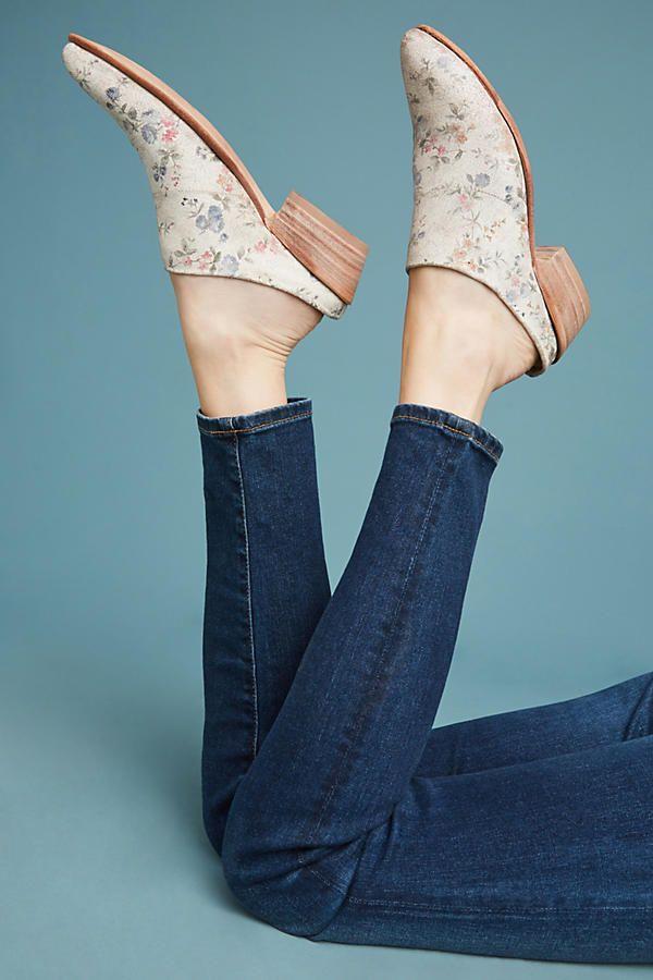 Wedding - Lucchese Fay Floral Mules