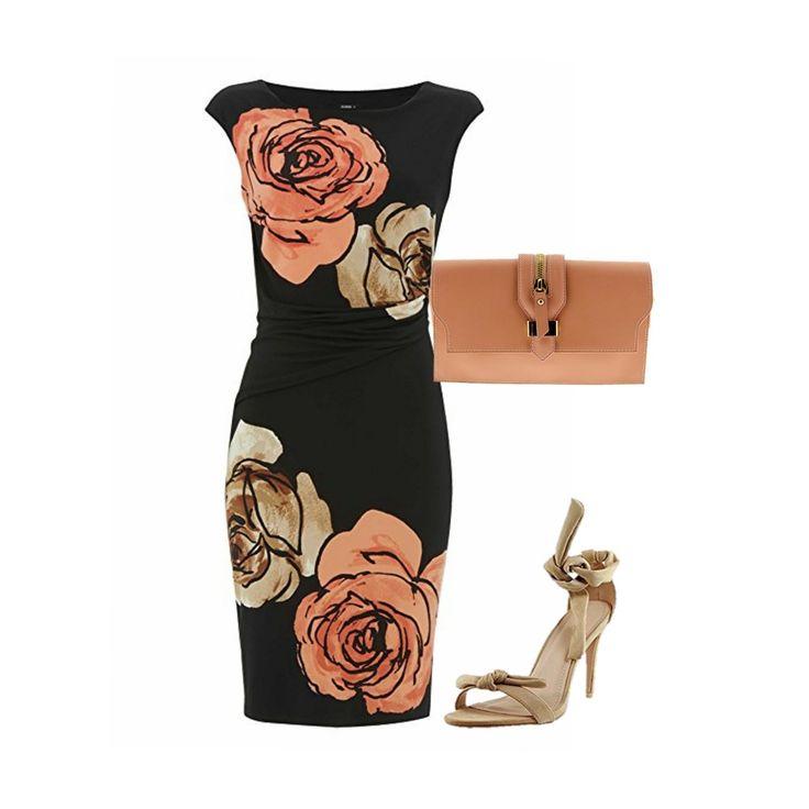 Mariage - Floral Print Jersey Dress