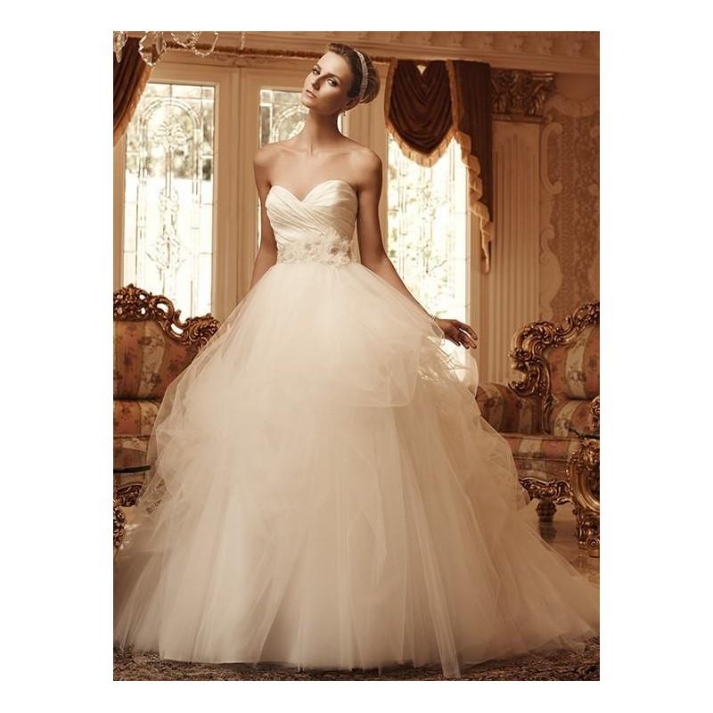 Hochzeit - Casablanca Bridal 2103 Strapless Satin & Tulle Ball Gown Wedding Dress - Crazy Sale Bridal Dresses