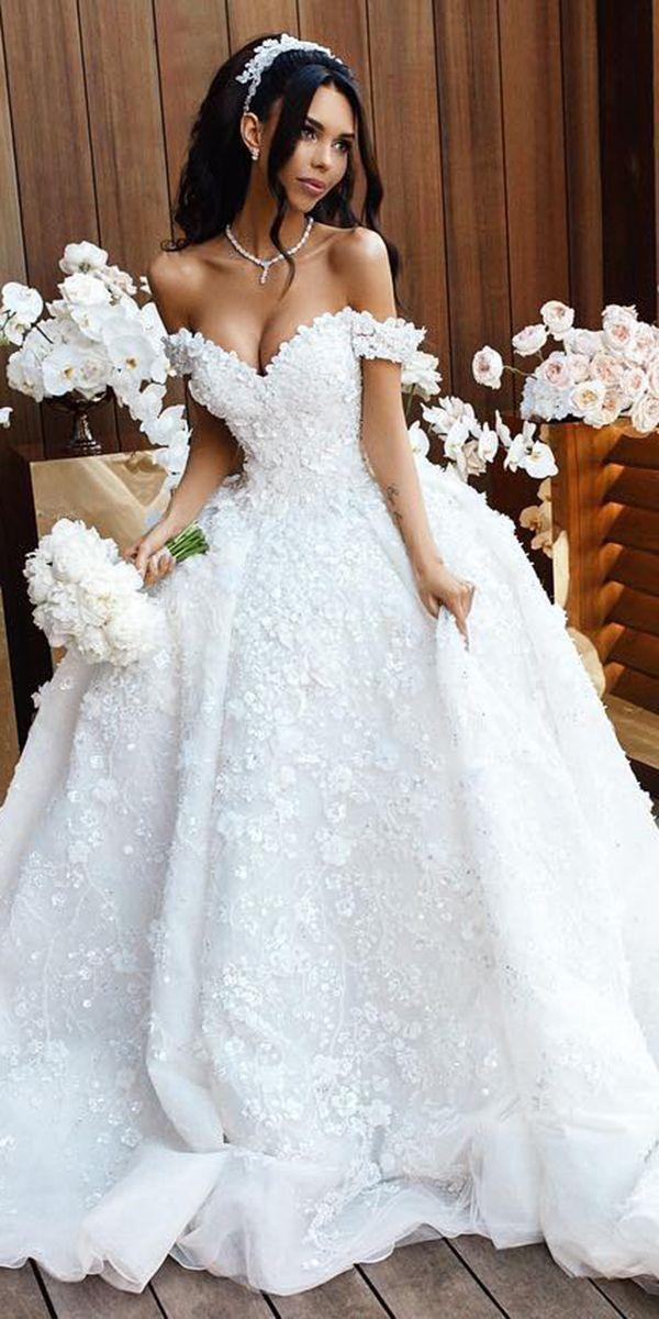 زفاف - 24 Awesome Off The Shoulder Wedding Dresses Inspiration