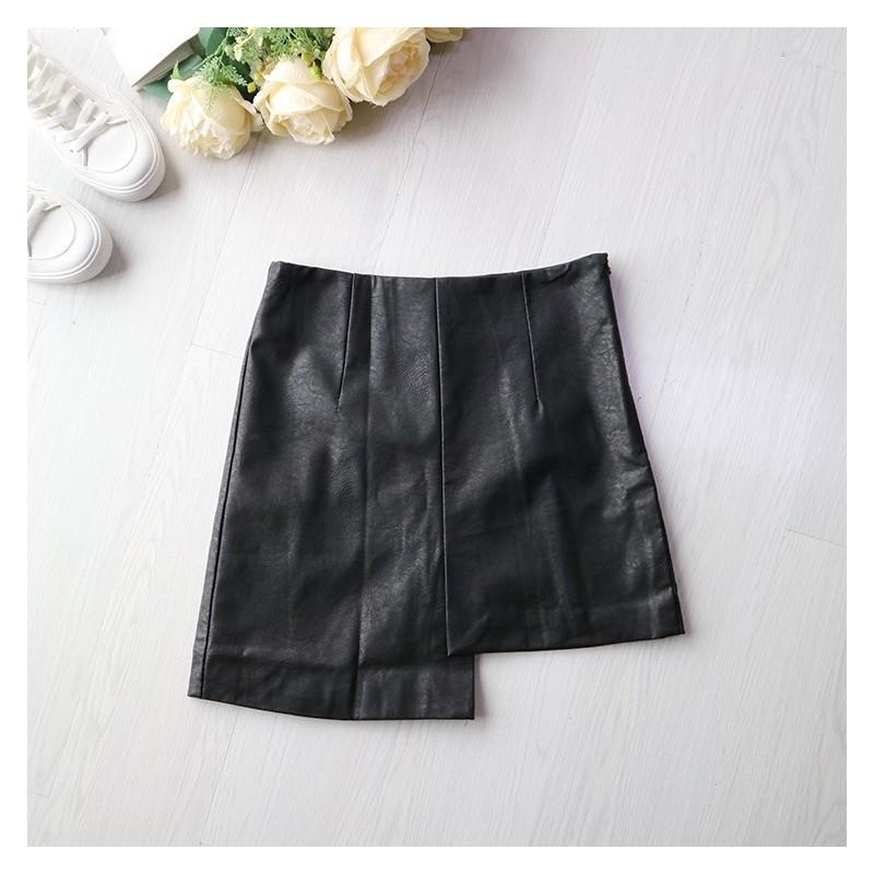 Mariage - Asymmetrical Zipper Up Skirt - Discount Fashion in beenono