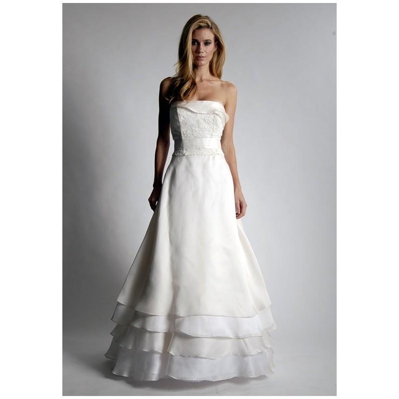 Wedding - Elizabeth St. John Anjolie - A-Line Strapless Natural Floor Lace Lace - Formal Bridesmaid Dresses 2018