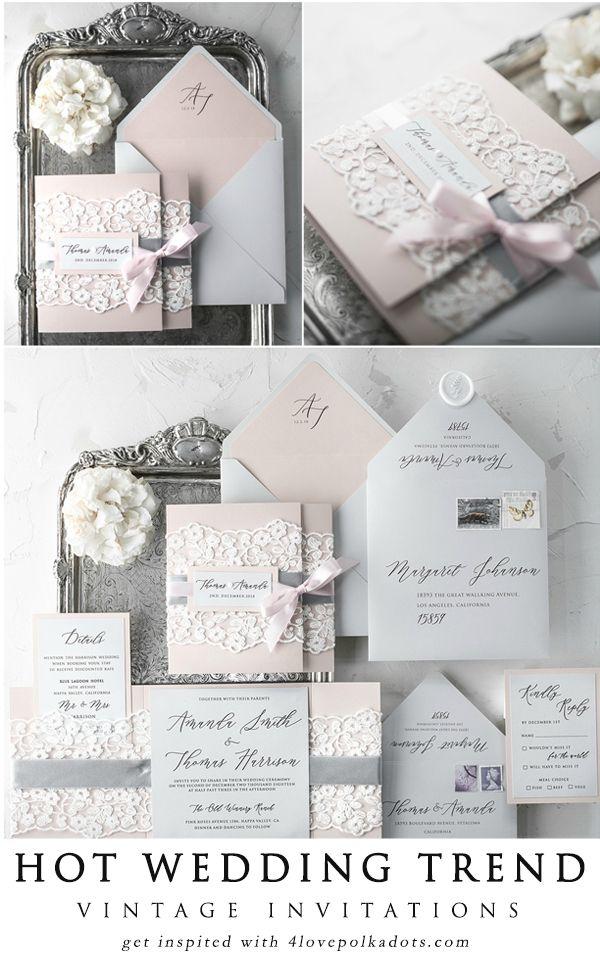 زفاف - WEDDING INVITATIONS Lace