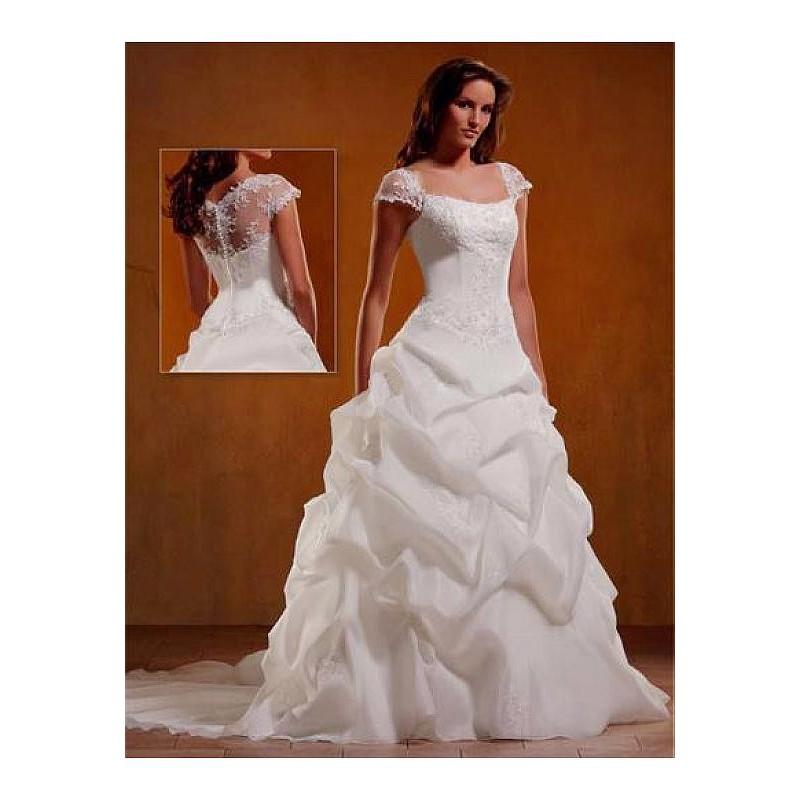 Mariage - Elegant Strapless Pick-up Skirt Wedding Dress - overpinks.com