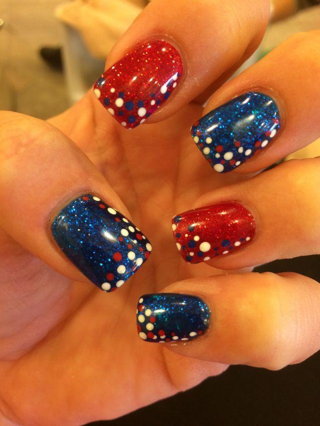 Mariage - 59 Fantastic Bright Summer And Fourth Of July Nail Design Ideas