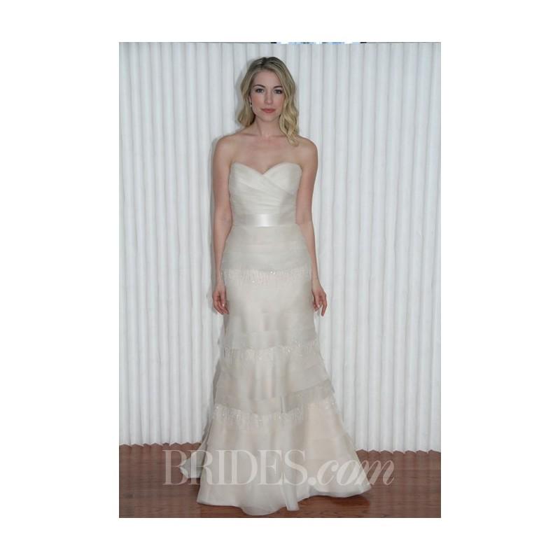Wedding - Modern Trousseau - Spring 2014 - Peony Strapless Mermaid Wedding Dress with Layered Skirt - Stunning Cheap Wedding Dresses
