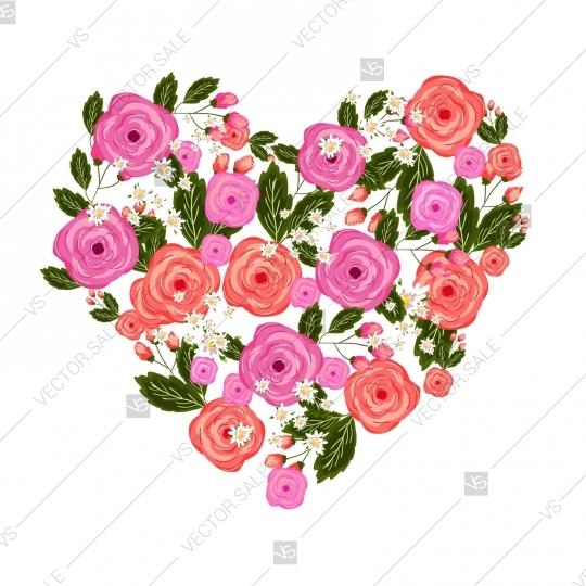 Wedding - Wedding heart of roses