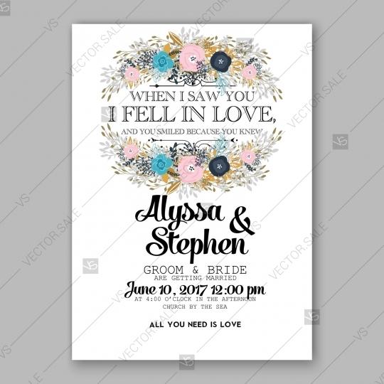 Wedding - Pink rose, peony wedding invitation card engagement