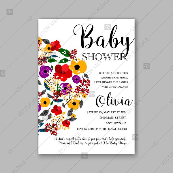Wedding - A Baby Is Blooming Baby Shower Invitations
