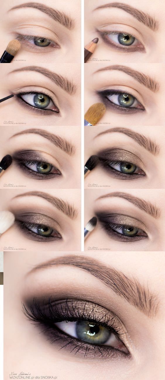 زفاف - 15 Step By Step Smokey Eye Makeup Tutorials For Beginners