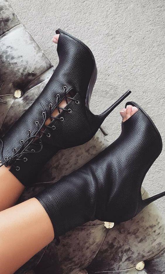 Mariage - In The Details: Lace Up Ankle Boots - Heels From Public Desire