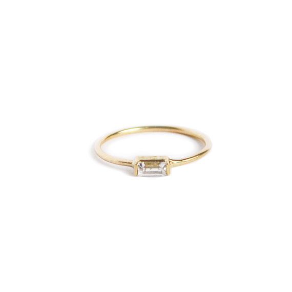 Wedding - Sapphire Baguette Ring