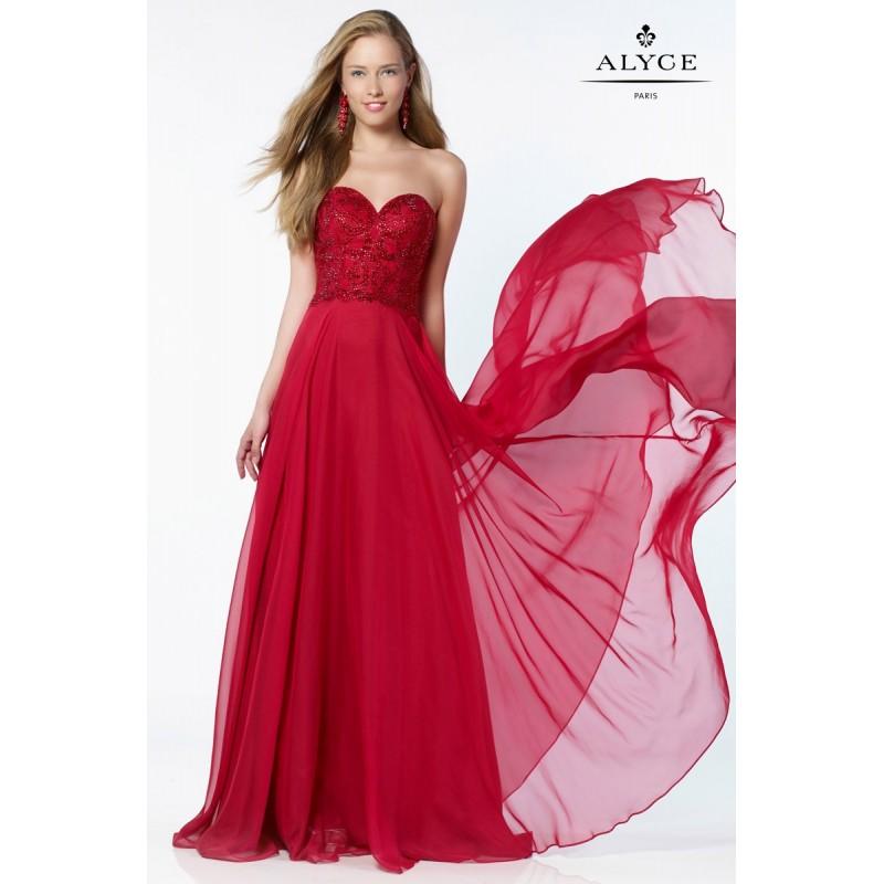 Wedding - Red Alyce Prom 6684-17 Alyce Paris Prom - Rich Your Wedding Day