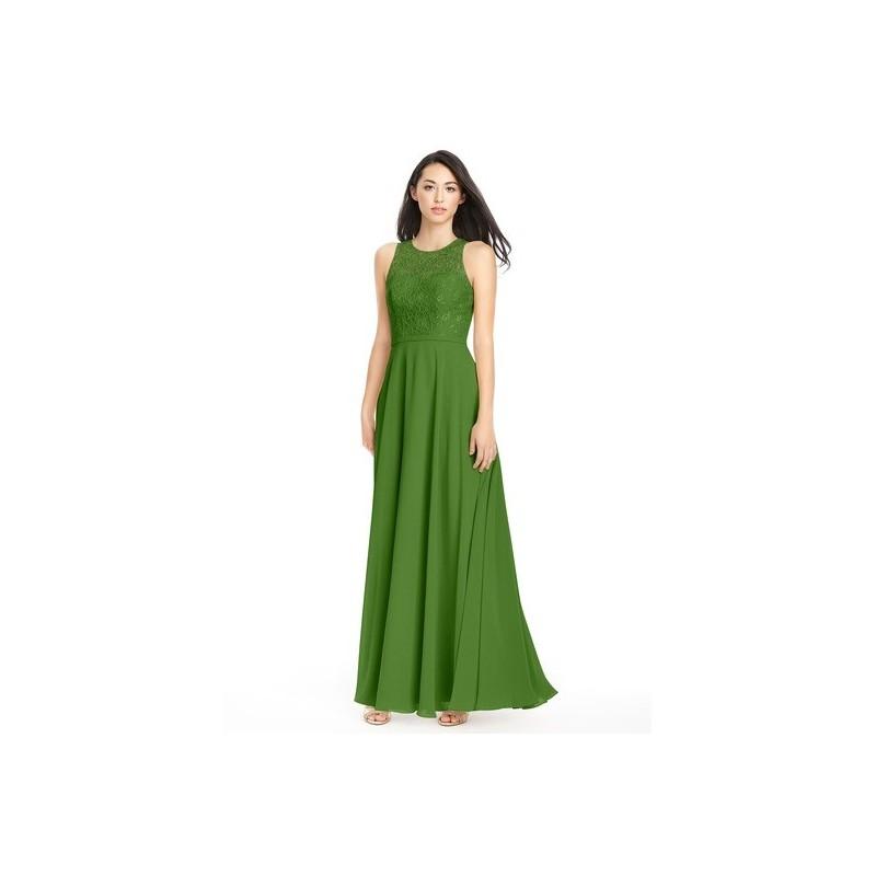 زفاف - Moss Azazie Frederica - Floor Length Scoop Chiffon And Lace Keyhole Dress - Charming Bridesmaids Store