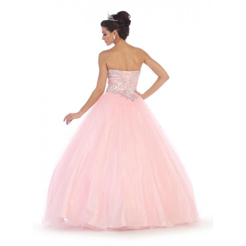 زفاف - May Queen - Bedazzled Sweetheart Basque Waist Ball Gown LK78 - Designer Party Dress & Formal Gown