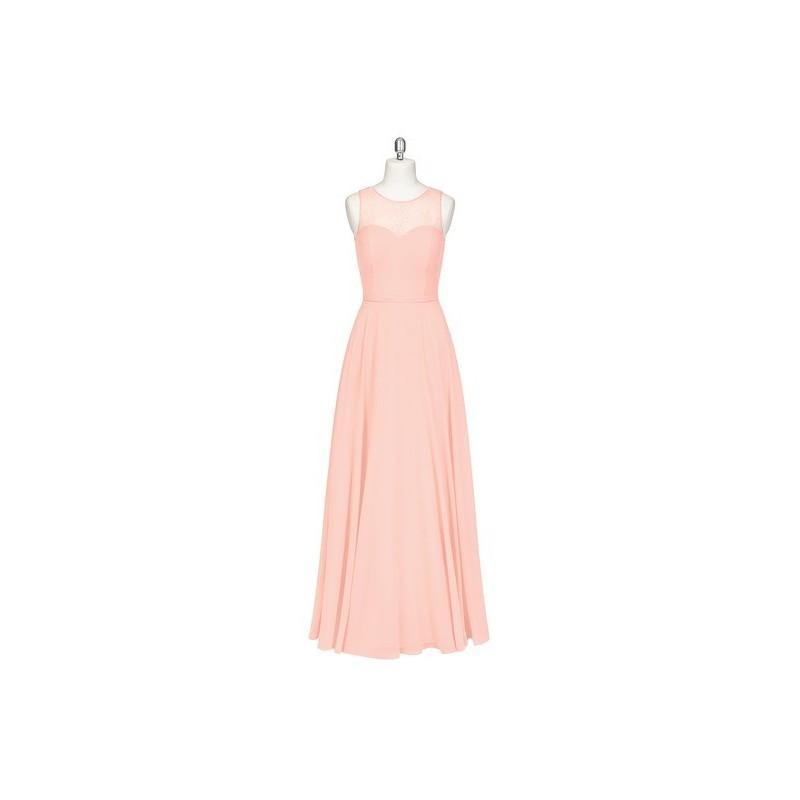 Mariage - Coral Azazie Hayden - Chiffon And Lace Illusion Sweetheart Floor Length - Charming Bridesmaids Store
