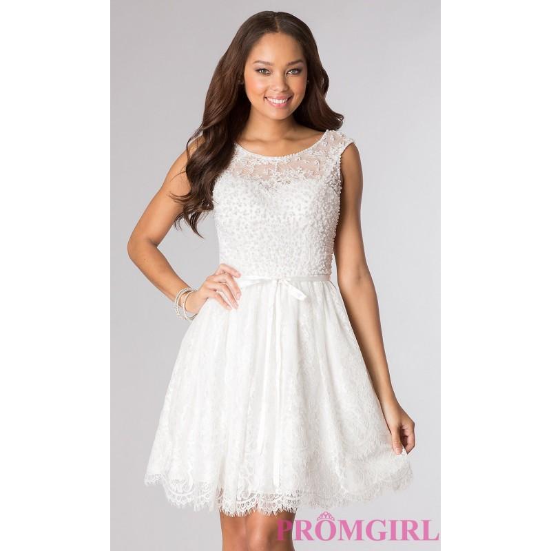 Mariage - Short High Neck Babydoll Dress by Hannah S - Brand Prom Dresses