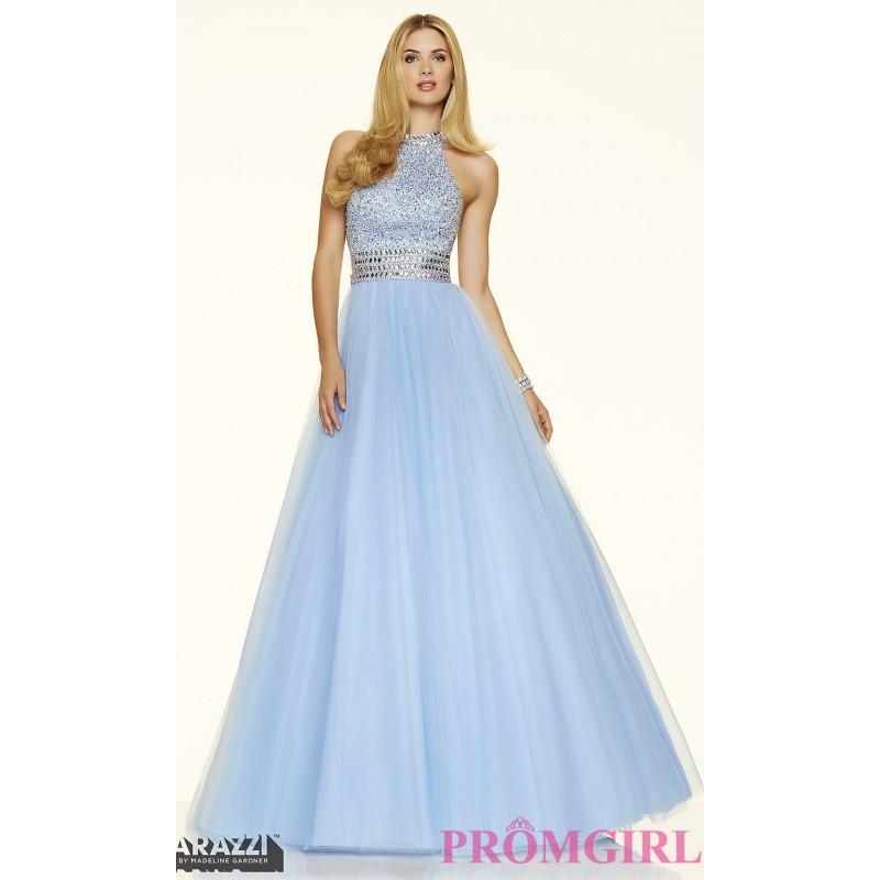زفاف - Long Open Back Tulle Prom Dress by Mori Lee - Brand Prom Dresses