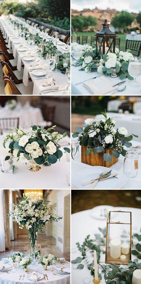 Mariage - Trending-Organic Inspired White And Greenery Wedding Ideas