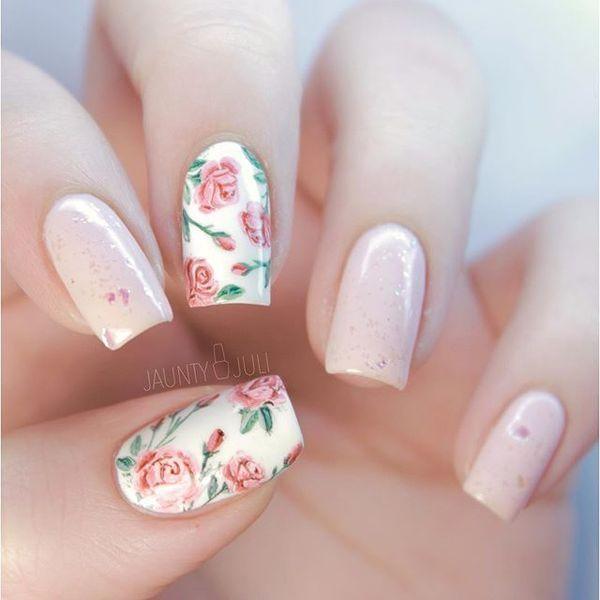 Свадьба - Just Uploaded A New Nail Art 101 Video On How To Paint Roses! Link In My Bio!