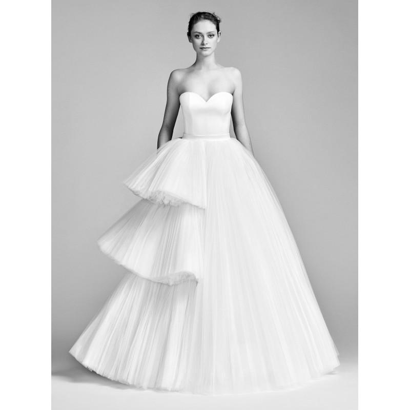 Mariage - Viktor&Rolf Spring/Summer 2018 Asymmetric Tiered Tulle Gown Floor-Length Sweet Sweetheart Ball Gown Ruffle Wedding Dress - Customize Your Prom Dress