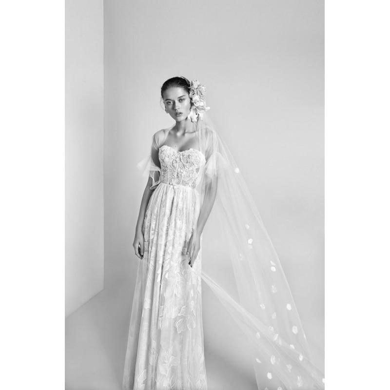 زفاف - Alon Livne White 2018 LAYLA Sweet Ivory Floor-Length Strapless Column Sleeveless Lace Embroidery Bridal Gown - Rich Your Wedding Day