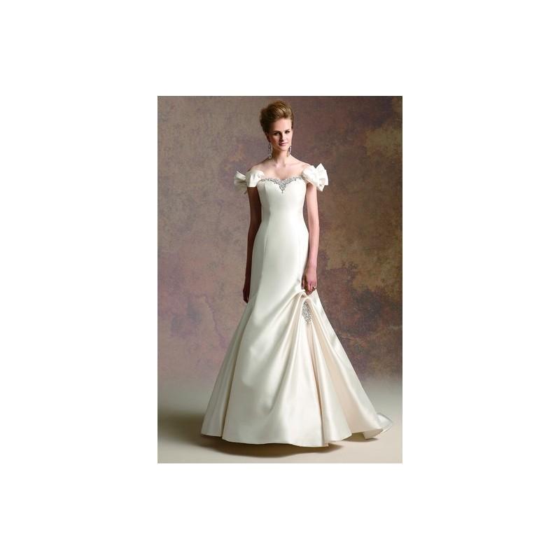 Mariage - Jasmine FW13 Dress 12 - Full Length Ivory Fit and Flare Fall 2013 Sleeveless Jasmine Couture - Rolierosie One Wedding Store
