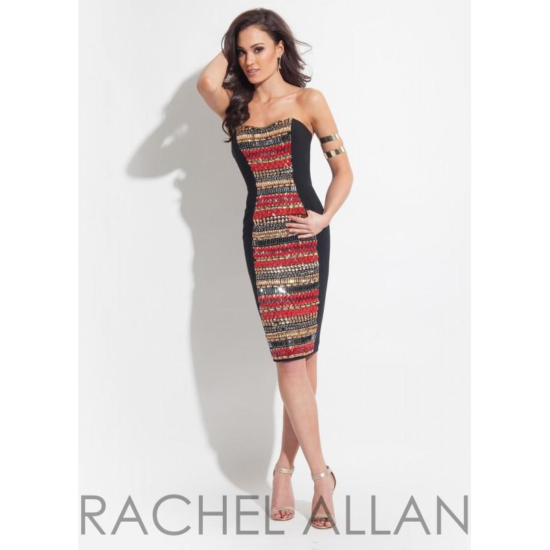 زفاف - Rachel Allan 3001 Colorful Strapless Cocktail Dress - 2018 Spring Trends Dresses